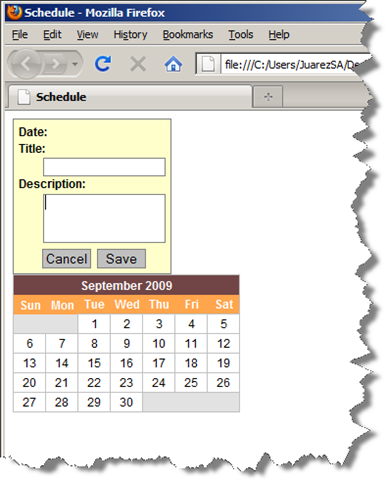Calendar - Third Pass