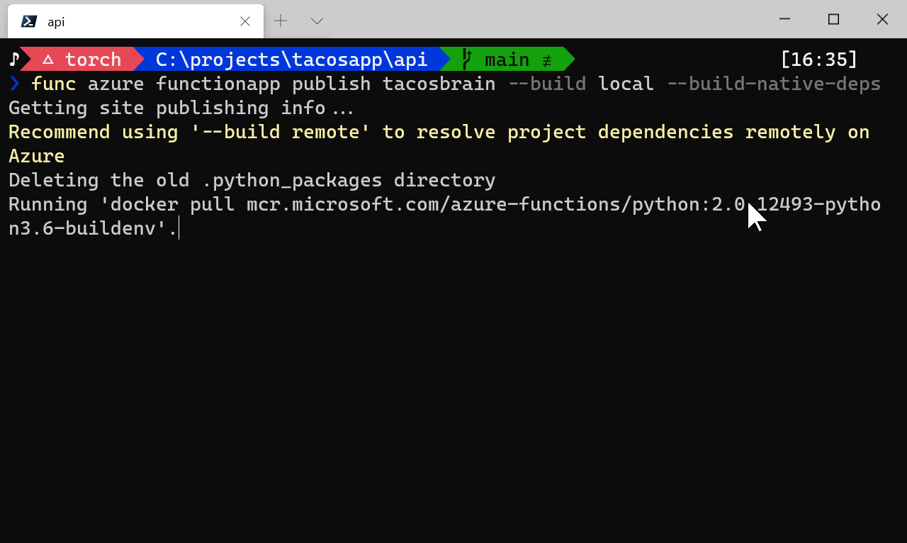 Troubleshooting an ONNX Model deployment to Azure Functions