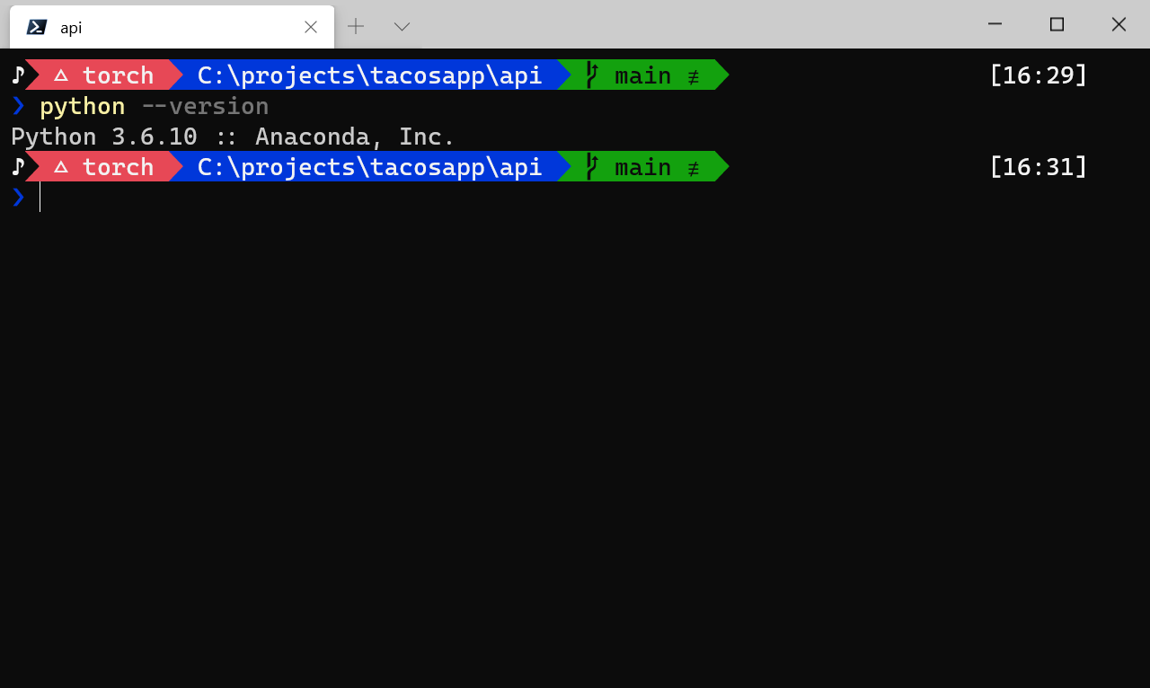 Local Python Version